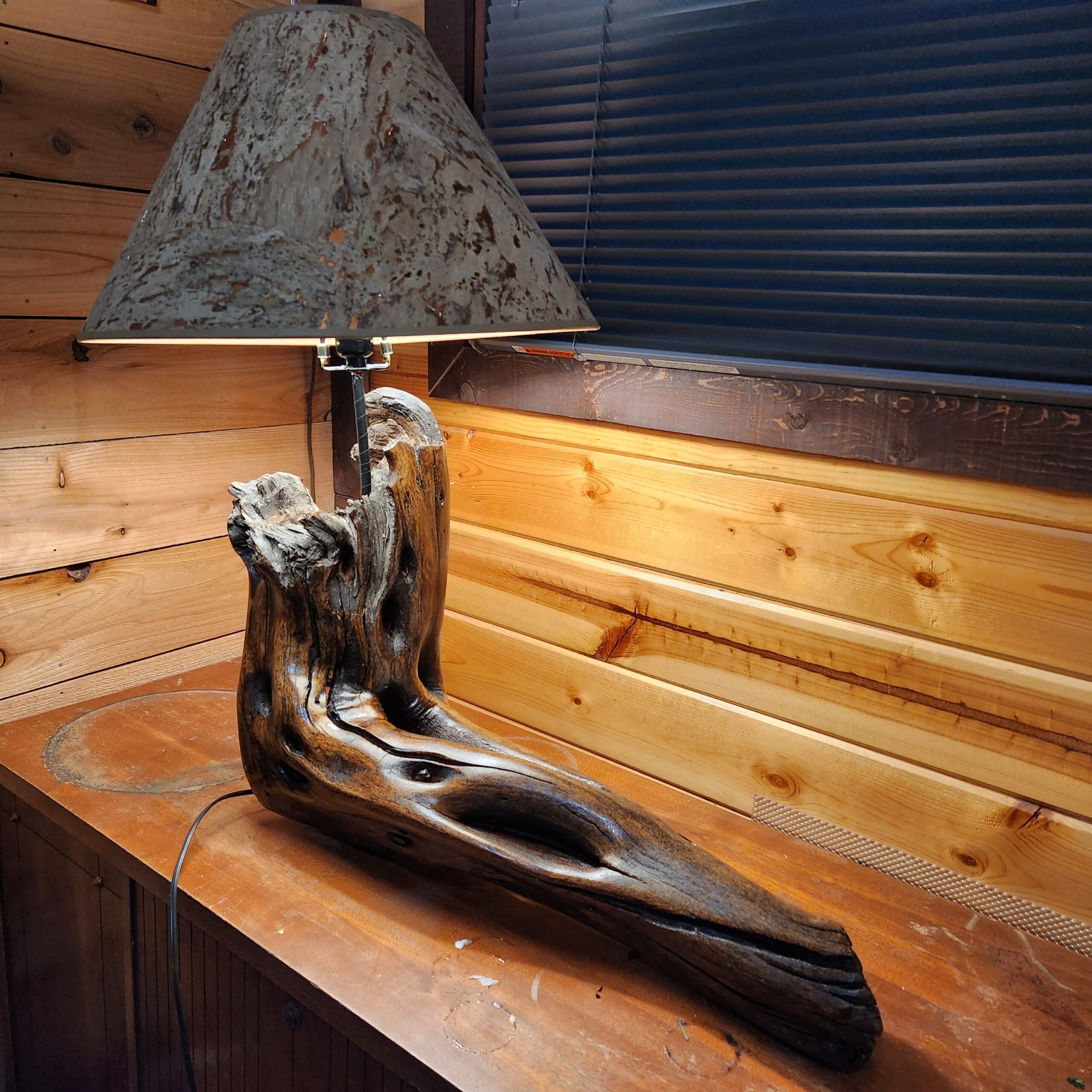 Mark Sondgeroth - Homemade driftwood lamps.