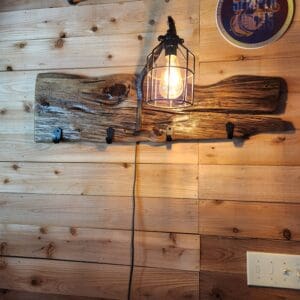Mark Sondgeroth - Homemade driftwood lamps.